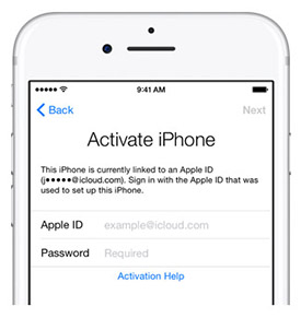 Aktivointilukittun iPhonen voi avata vain kirjautumalla linkitetylle Apple ID -tilille.
