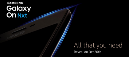 Samsung Galaxy On Nxt -julkistusta luvataan torstaille 20. lokakuuta.