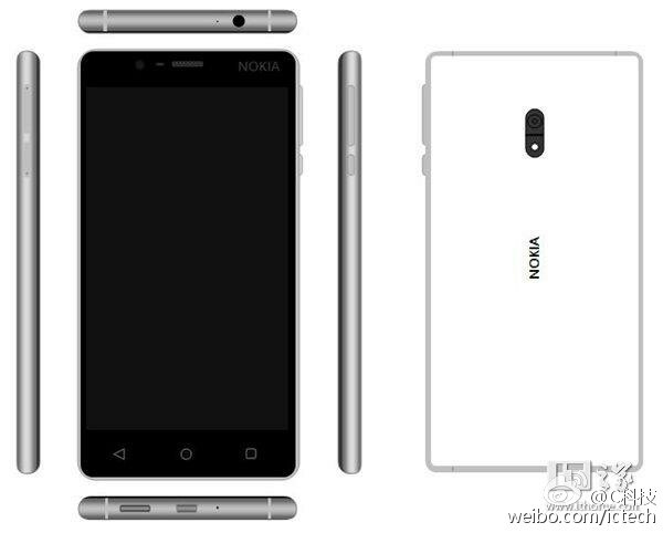 Kuvanmuokkaus väitetystä Nokia D1C:stä valkoisena.