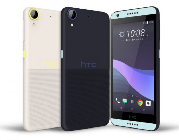 HTC Desire 650 on takaa alapuolikkaastaan varustettu uritetulla pinnalla.