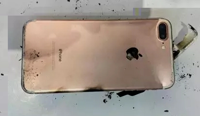 Kiinassa väitetysti räjähtänyt iPhone 7 Plus.