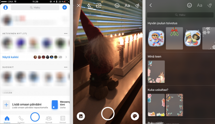 Uudistunut Facebook Messenger sisältää Snapchatista kopioituja toimintoja.