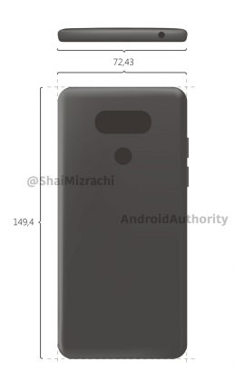 LG G6:n muotoilun päälinjat paljastuvat Shai Mizrachin yhteistyössä Android Authorityn kanssa julkaisemassa kuvassa.