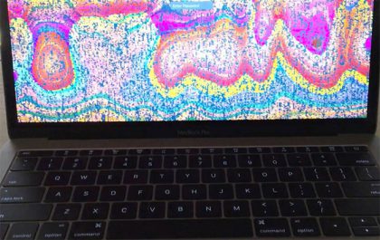 MacBook Pron näyttö voi seota varsin näyttävän näköisesti.