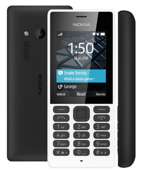 Nokia 150 tulee mustana ja valkoisena.