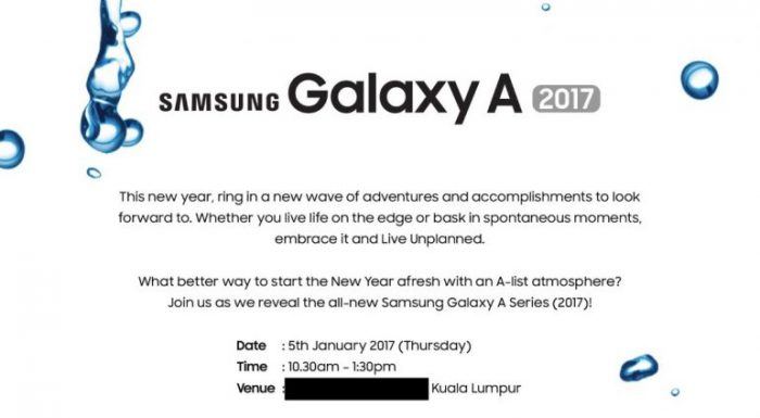 Samsung on julkistamassa Galaxy A 2017 -uutuutensa.