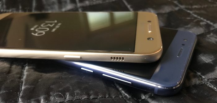 Kaiutin löytyy Galaxy A5:stä erikoisesti puhelimen sivureunalta.
