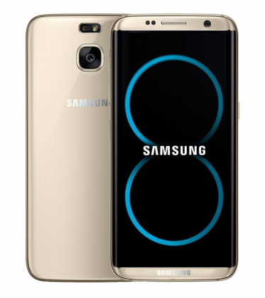 Galaxy S8:n perusversiosta huhujen ja vuotojen perusteella luotu kuva.