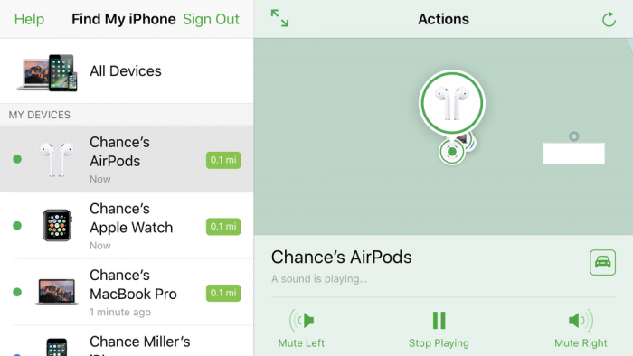 Apple Find my iPhone AirPods