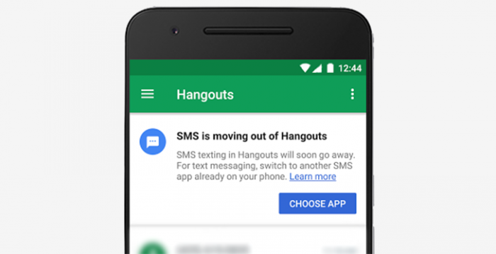 Google Hangouts ei pian enää tue SMS-viestejä. Kuva: Android Police.
