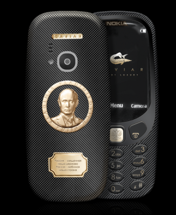 Caviarin Supremo Putin -versio Nokia 3310:stä.
