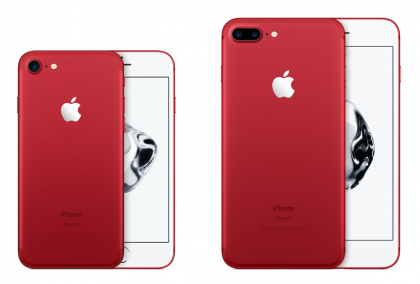 Punaiset iPhone 7 ja iPhone 7 Plus PRODUCT(RED) Special Edition.