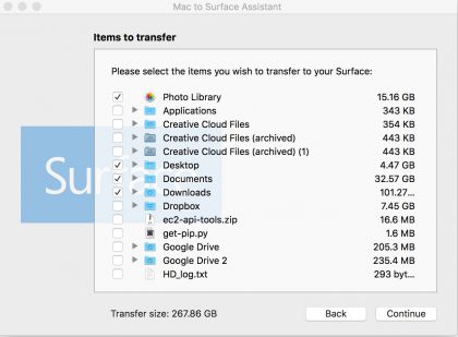 Mac to Surface Assistantin tarkoitus on helpottaa tietokoneen vaihtoa.
