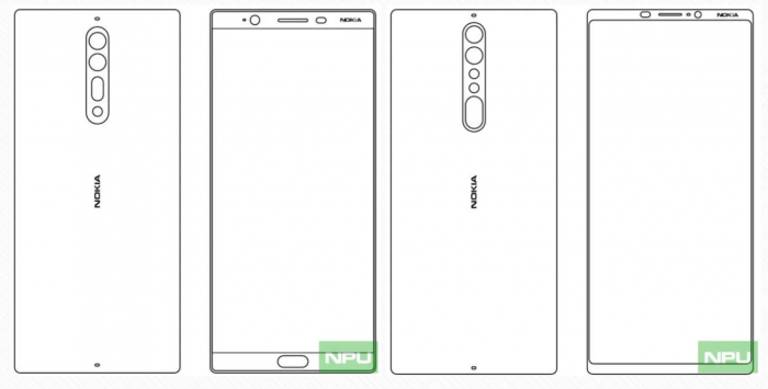 Väitetyt Nokia 8 ja Nokia 9, Nokiapoweruserin julkaisemassa kuvassa.