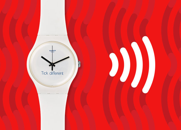 Swatch markkinoi nyt Tick Different -lauseella.