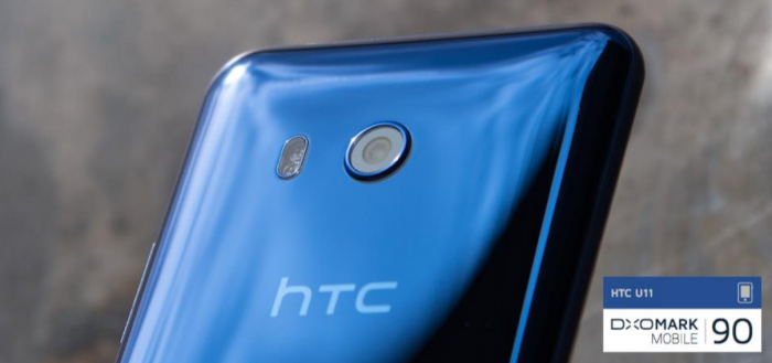 HTC U11 sai DxOMarkin testissä ennätyspisteet, 90, ja on näin sen mukaan toistaiseksi paras kamerapuhelin.