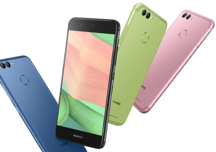 Huawein Nova 2 -puhelimet tulevat useissa eri väreissä.