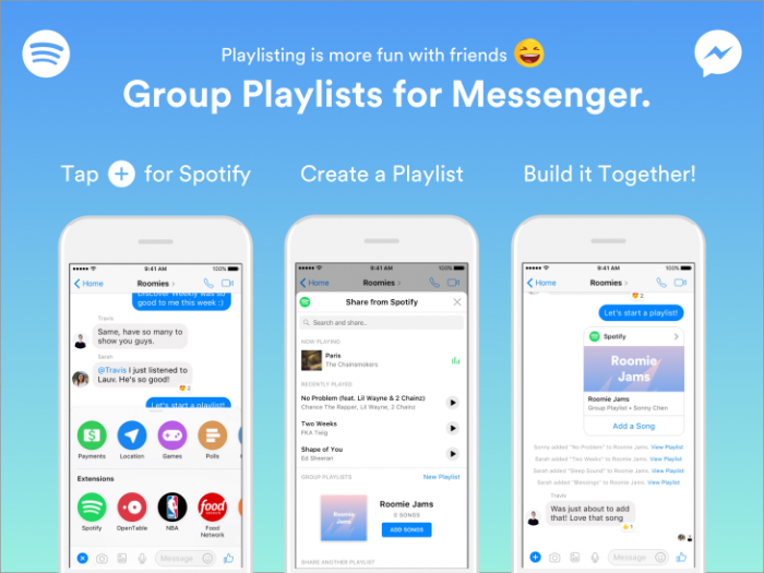 Messenger Spotify