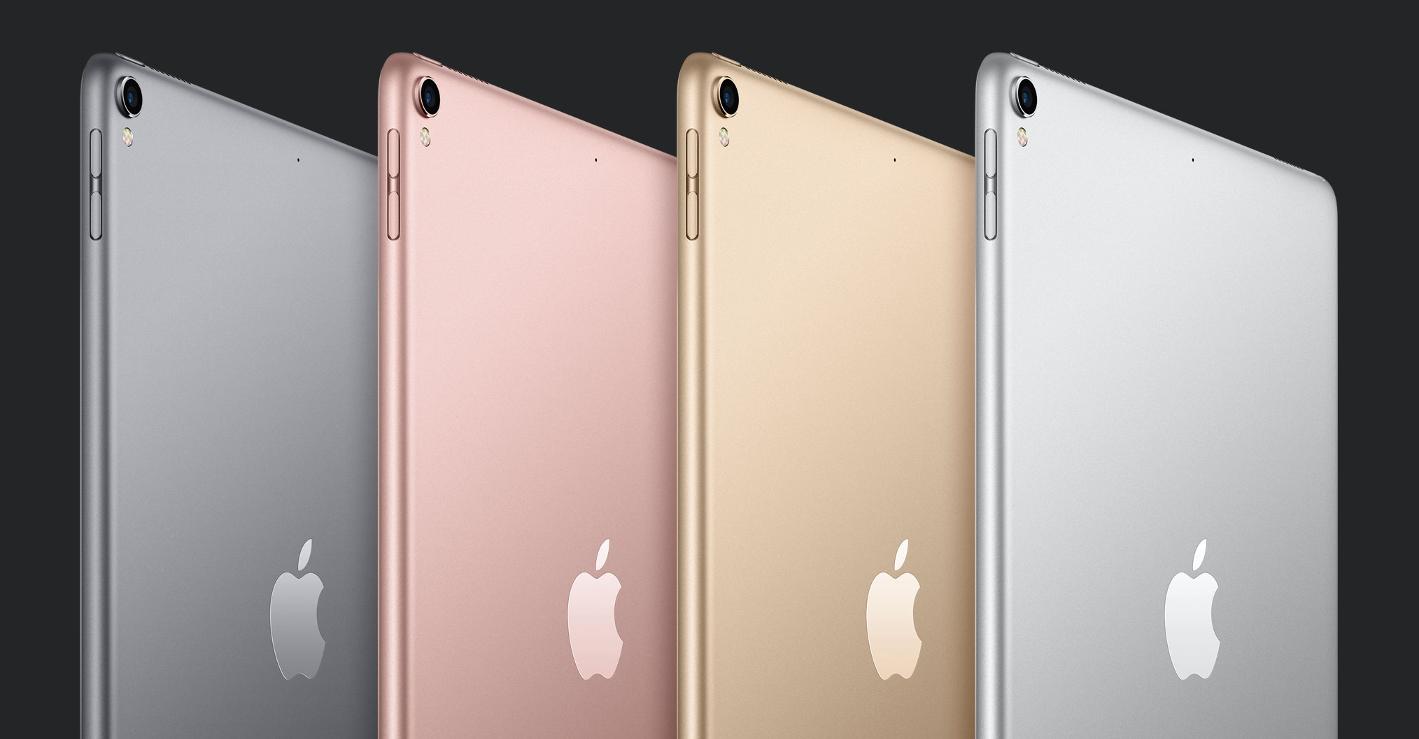 10,5 tuuman iPad Pro on saatavilla neljänä eri värivaihtoehtona.