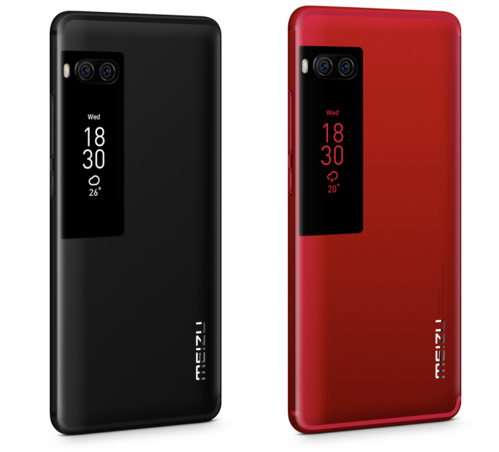 Meizu Pro 7 -värivaihtoehtoihin lukeutuu hillitympien kullan ja mustan ohella räikeä punainen.