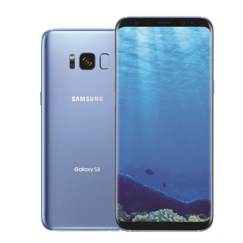 Samsung Galaxy S8 -puhelinten uusi sininen Blue Coral -väri.