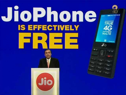 Reliance JioPhone on käytännössä ilmainen, koska ostettaessa maksettava panttimaksu palautetaan kolmen vuoden jälkeen.