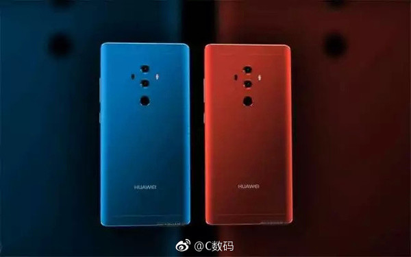 Väitetyssä Huawei Mate 10 Prossa nähdään takana kaksoiskamera.