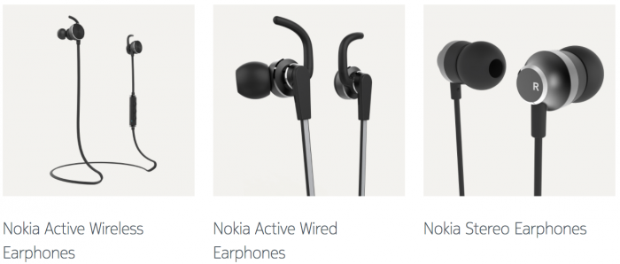 Nokia-kuulokkeita.