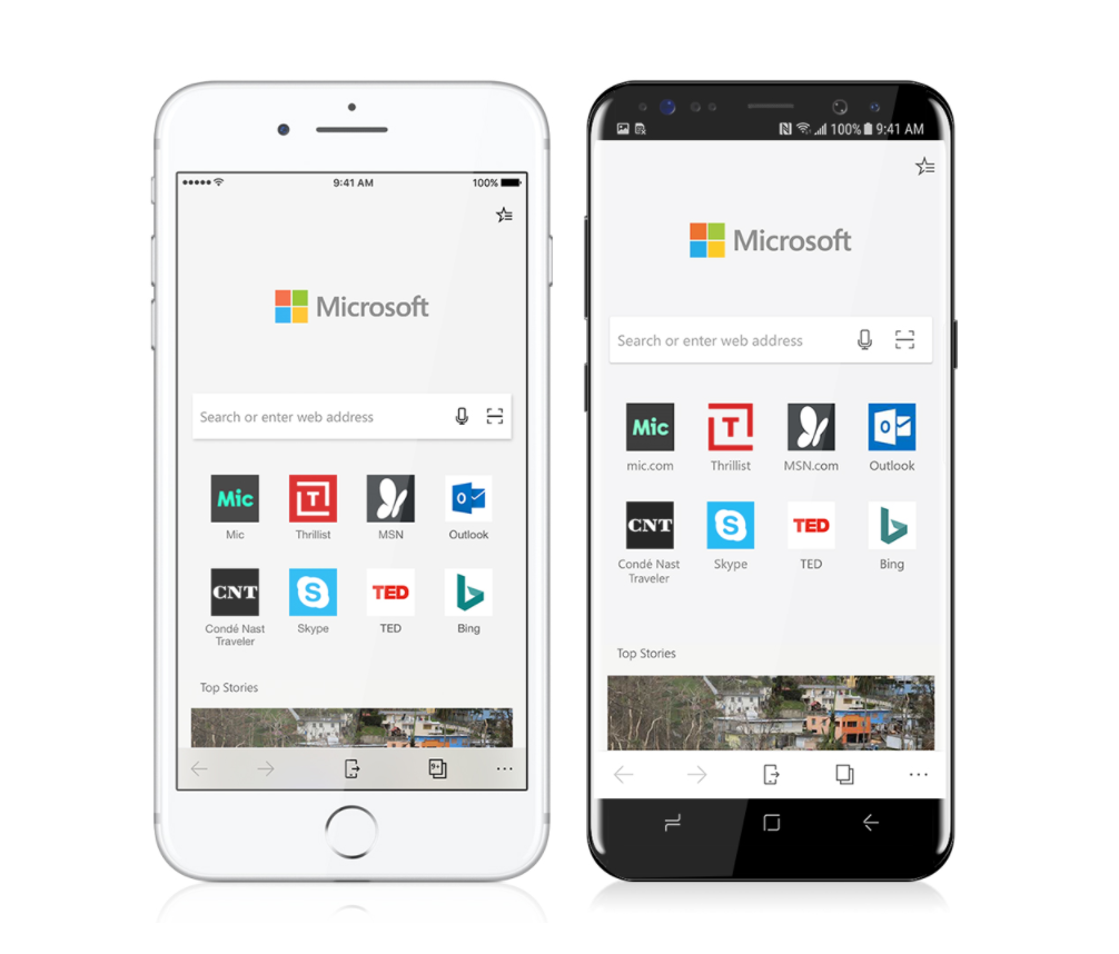 Microsoftin Edge-selain iPhonelle ja Androidille.