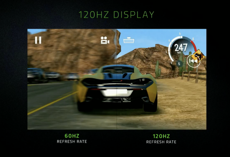 120 hertsin näyttö Razer Phonessa mahdollistaa näytön nopeamman toiminnan.