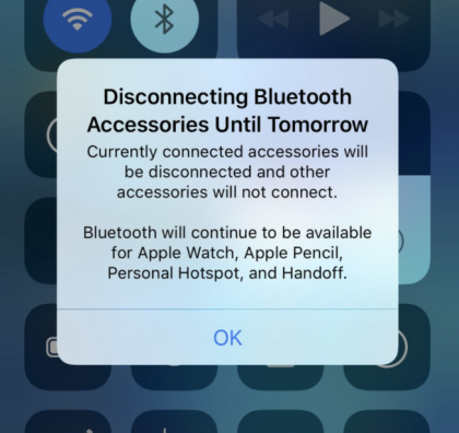 iOS 11.2:n kolmas beeta lisäsi tietoja Wi-Fi- ja Bluetooth-pikavalintojen toiminnasta.