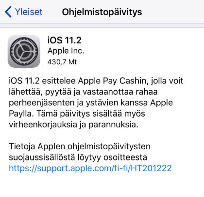 Vaikka suomenkielisissäkin julkaisutiedoissa kerrotaan Apple Pay Cashista, on se tulossa toistaiseksi käyttöön vain Yhdysvalloissa.