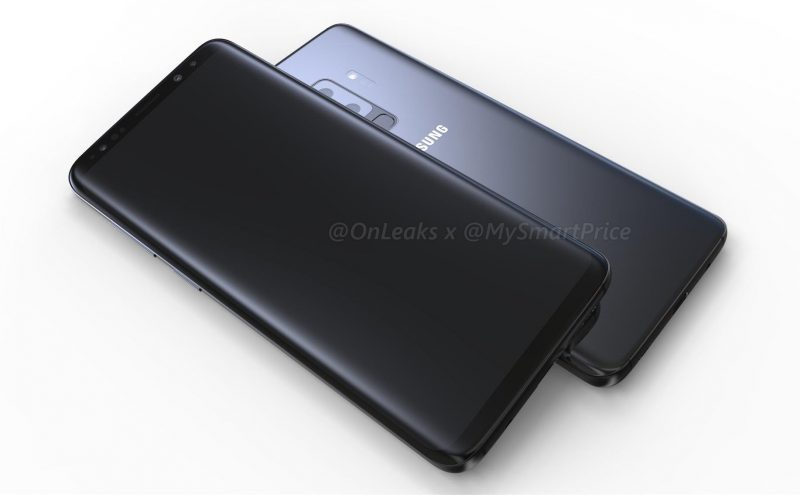 Samsung Galaxy S9+:n design OnLeaksin kuvassa.
