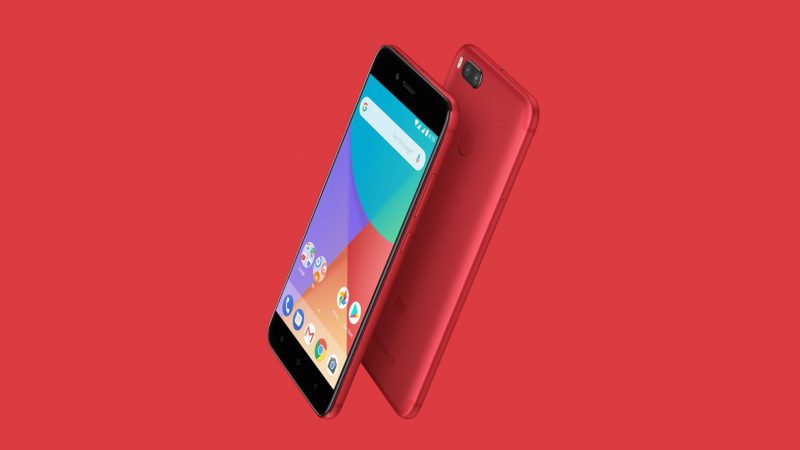 Xiaomi Mi A1 punaisena värivaihtoehtona.