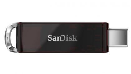 SanDiskin 1 teratavun tallennusmuistin sisältävä USB-C-tikku.