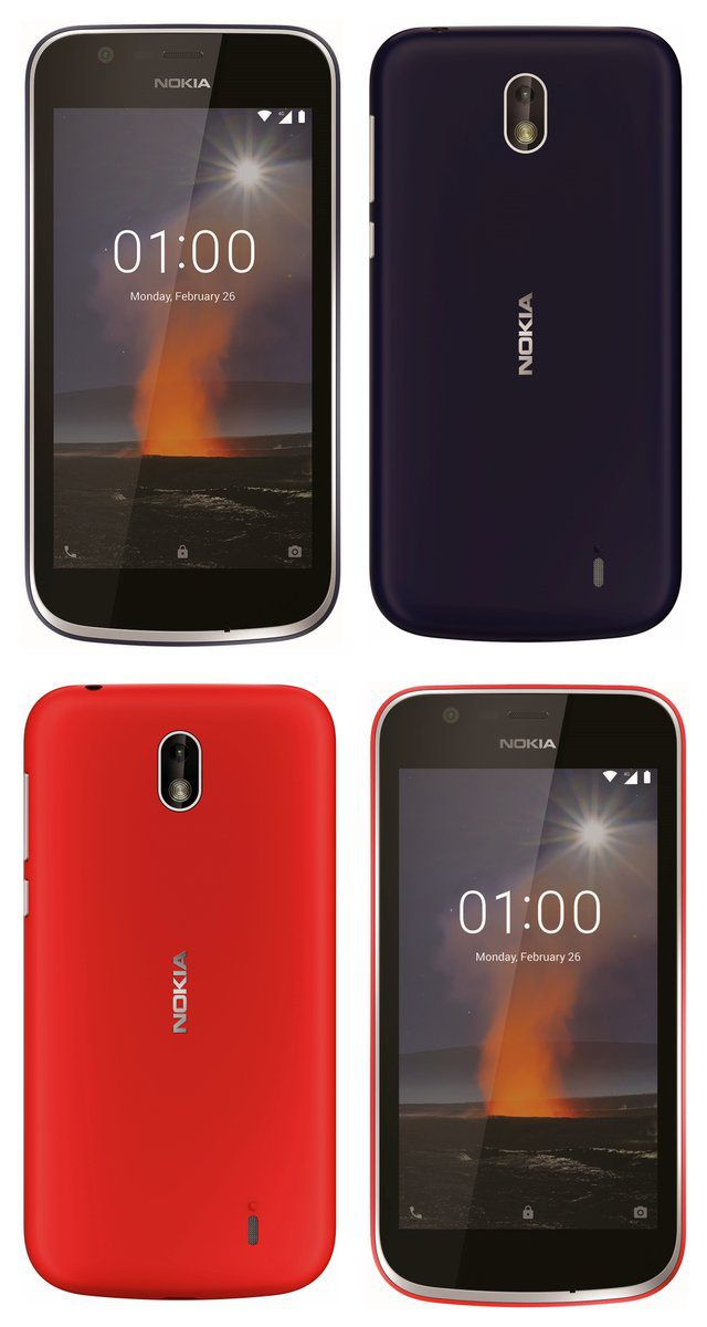 Nokia 1 Evan Blassin vuotamassa kuvassa.