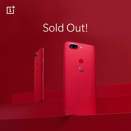 OnePlus 5T Lava Red on jo osittain myyty loppuun.
