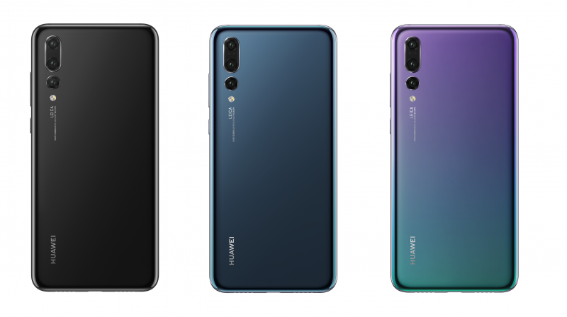 Huawei P20 Pron värivaihtoehdot.