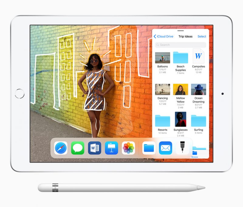 Apple lisäsi keväällä 2018 9,7-tuumaiseen iPadiin Apple Pencil -tuen.