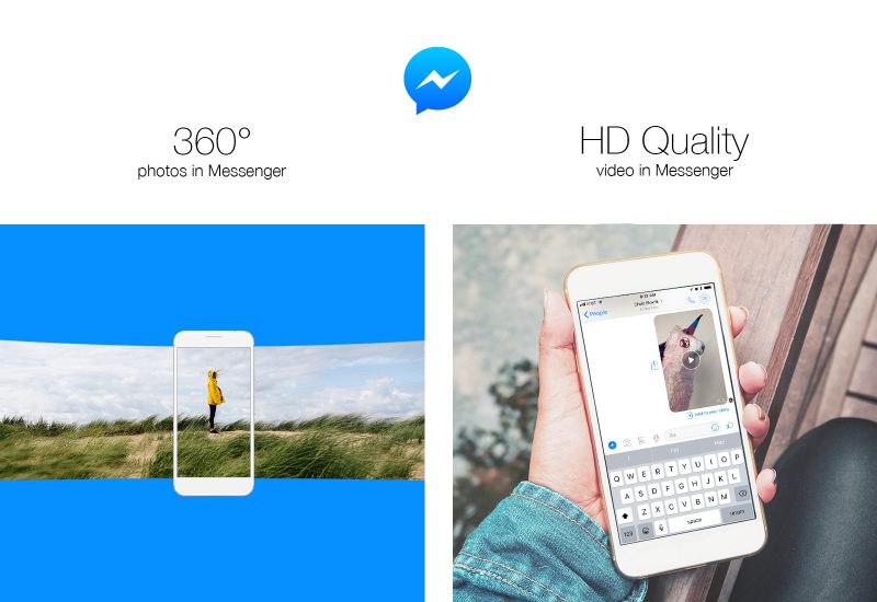 Facebook Messenger saa päivityksessä tuen 360-kuville ja HD-videolle.