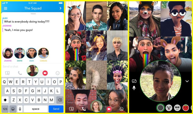 Ryhmävideopuhelut tulevat osaksi Snapchatia.