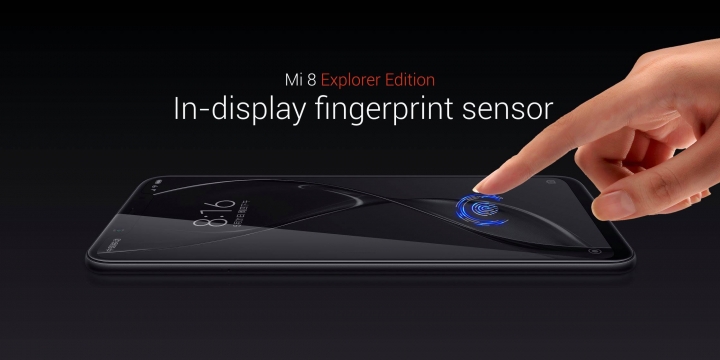 Mi 8:n Explorer Edition -erikoisversiossa on sekä edistyneempi 3D-kasvojentunnistus että näyttöön integroitu sormenjälkilukija.