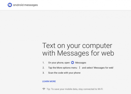 Android Messages for Web -sivusto on avautunut jo.