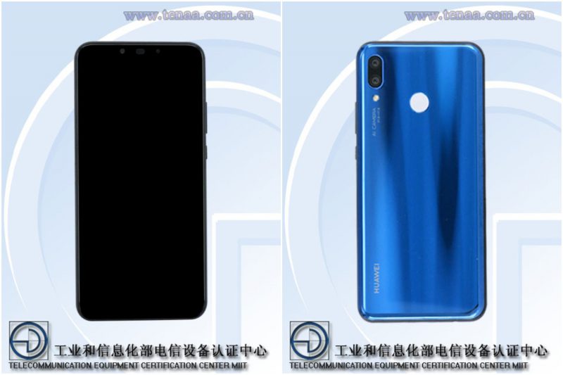 Huawei PAR-AL00 eli tuleva Nova 3 kiinalaisen TENAA-viranomaisen tietokannan kuvissa.