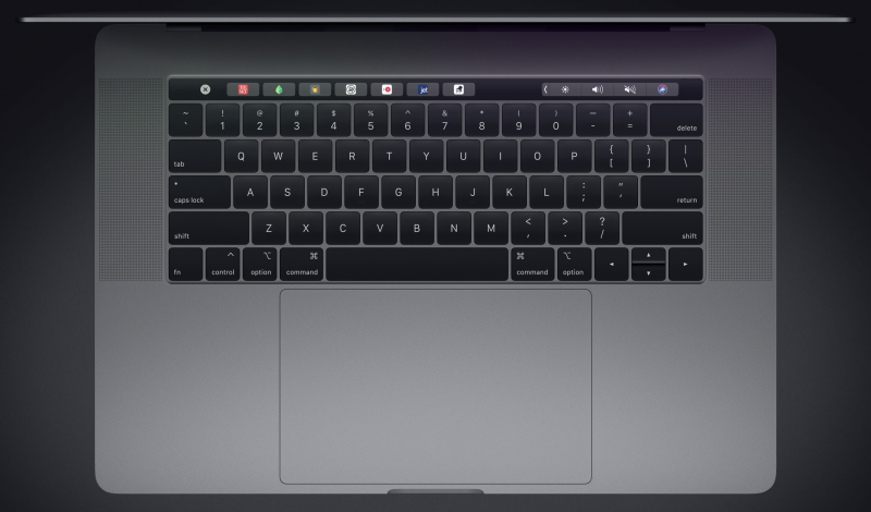 MacBook Pron näppäimistö.