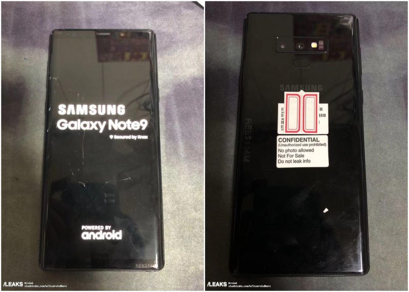 Samsung Galaxy Note9 uusissa vuotaneissa live-kuvissa.