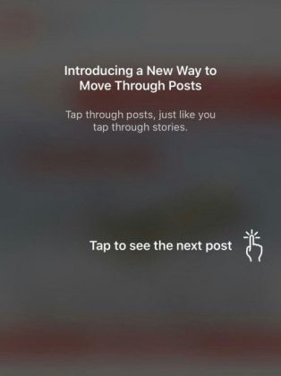 Instagramissa kokeillaan julkaisujen selaamista painalluksella.