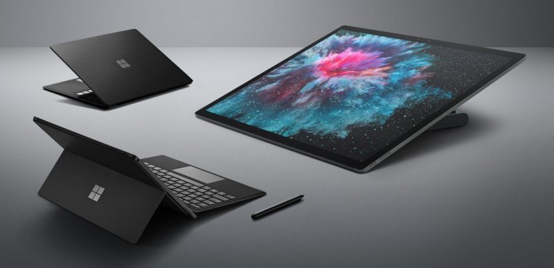 Microsoftin Surface-laitteita.