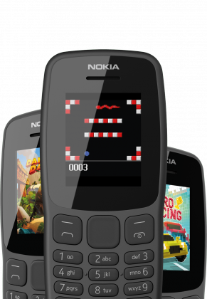 Pelejä Nokia 106:ssa.