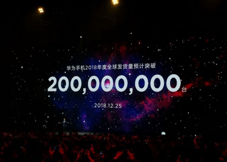 Huawei ennustaa 200 miljoonan tänä vuonna toimitetun älypuhelimen rajan rikkoutuvan 25. joulukuuta.